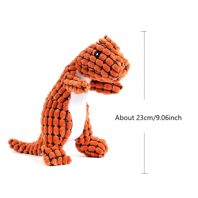 Plush Dog Toy Dinosaur Shaped Interactive Squeaky Toys for Small Large Pets Tooth Cleaning Chew Toy Accessories