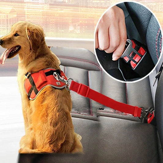 Keep Pets Safe: Adjustable Car Seat Belt for Dogs & Cats