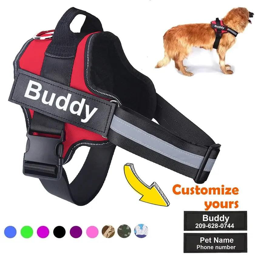 Personalised Reflective No-Pull Dog Harness