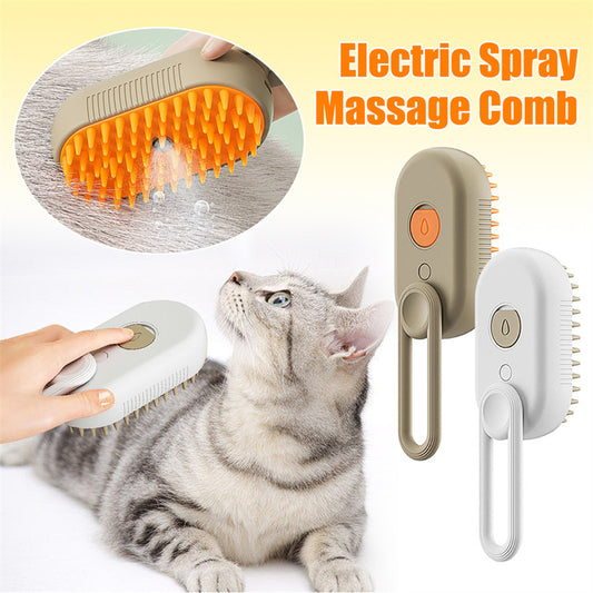 3-in-1 Steamy Brush – Groom, Massage & Remove Hair