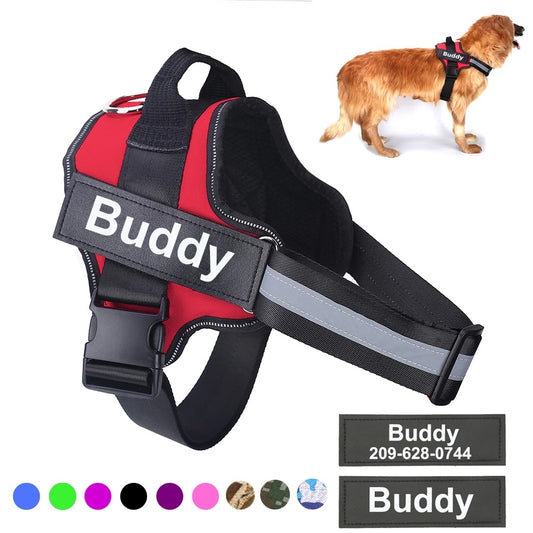 Custom No-Pull Dog Harness: Adjustable & Reflective Vest