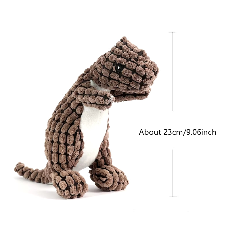 Plush Dog Toy Dinosaur Shaped Interactive Squeaky Toys for Small Large Pets Tooth Cleaning Chew Toy Accessories